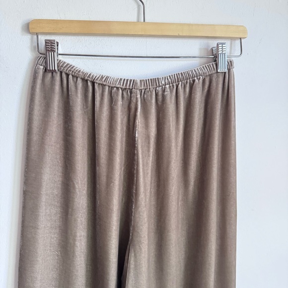 La Ligne Velvet Wide-leg Pants In Mushroom S - Picture 4 of 10